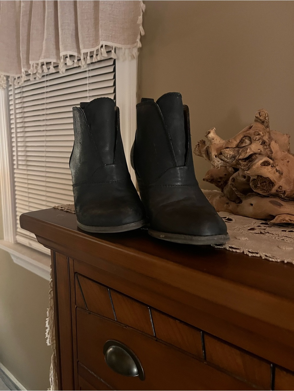 Lucky Brand Black Leather Ankle Booties